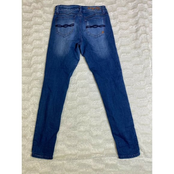 Indigo Rein Distressed Jeans Size 7 Women's 28x29 - Picture 3 of 11